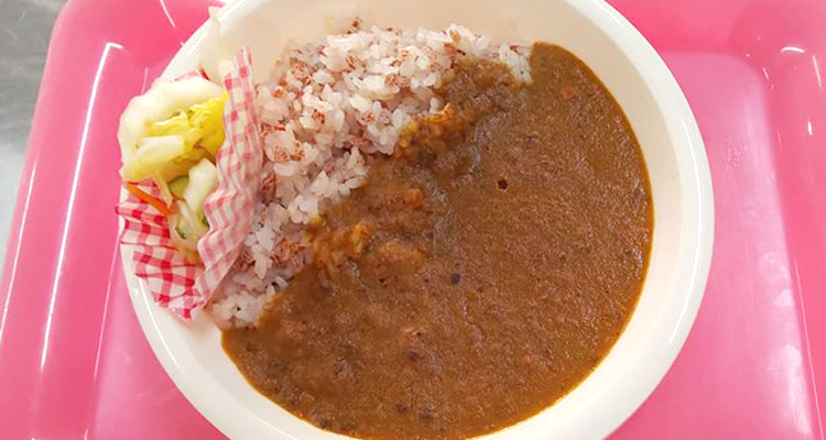 赤米ご飯のキーマカレー
